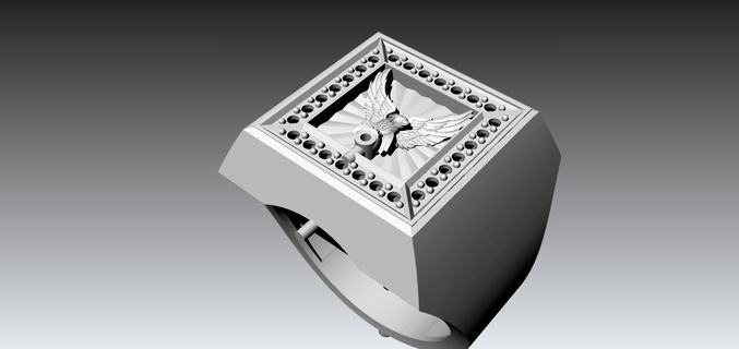 Adler Ring 3d print model - Mito3D