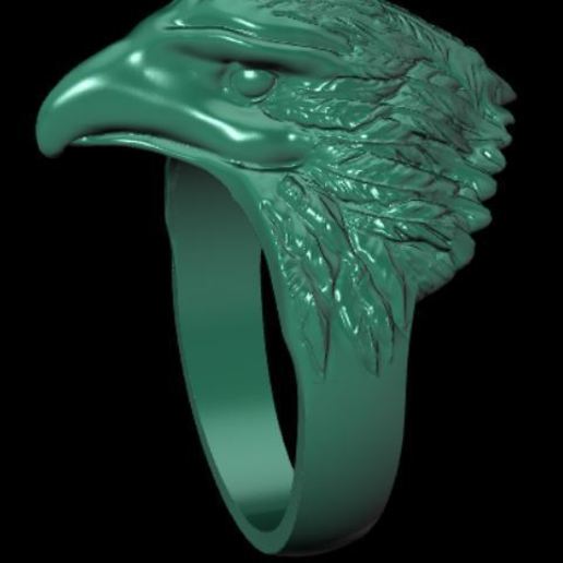 eagle ring anillo aguila jewelry var n joyas 3D print model - Mito3D