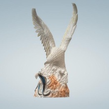 eagle sanke beautiful real statue art 3d slash heart snake 3d print model - Mito3D