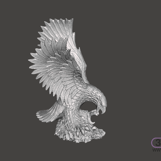 l'aigle de la sculpture art animal d'oiseaux statue sculptures 3D print model - Mito3D