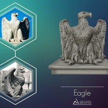 eagle sculpture 3d print model art marble statue luxury decor award silver antique ancient bird wing classic sculptures 3d print model - Mito3D