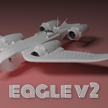 eagle v2 modelleri poli yüksek oyuncak uçak jet rc insansız hava araçları Kartal İHA 3d baskı quadcopter dji In pixhawk apm 3d print model - Mito3D
