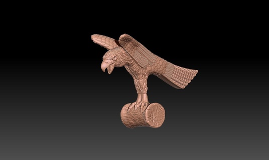 eagle walking stick 3d print model - Mito3D