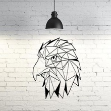 eagle wall sculpture 2d art animal decoration geometric geometry lowpoly low poly 3d print model - Mito3D