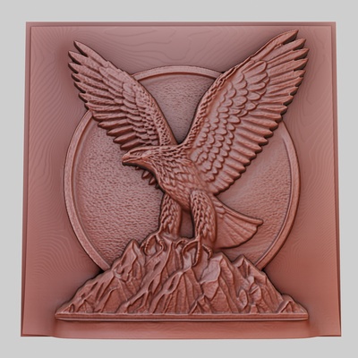 águila relojes presa 3d impresora modelo animal obj stl arte 3dmodel escultura fauna silvestre mamífero pájaro reptil depredador herbívoro criatura marina naturaleza imprimible alivio yeggi mito3d 3d print model - Mito3D