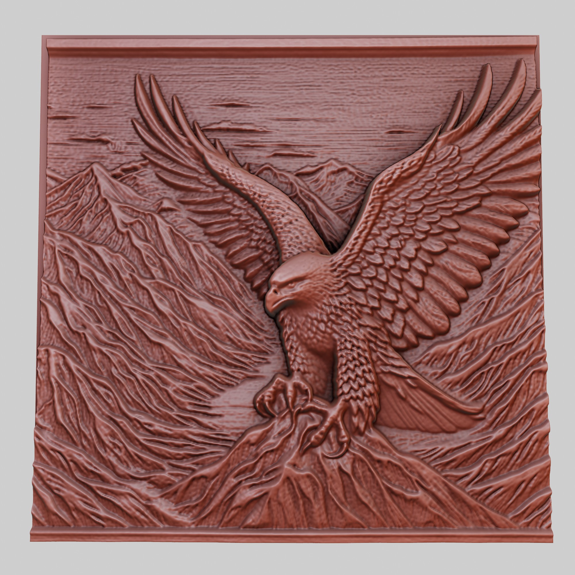 águila relojes presa 3d impresora modelo animal obj stl arte 3dmodel escultura fauna silvestre mamífero pájaro reptil depredador herbívoro criatura marina naturaleza imprimible alivio yeggi mito3d 3D print model - Mito3D