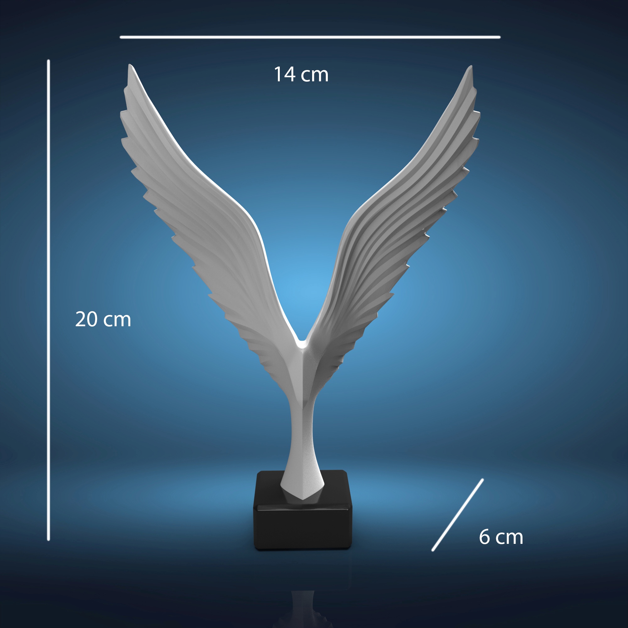 aquila Ali arte design arredamento casa fantasia classico ala uccello In piedi scultore 3D print model - Mito3D