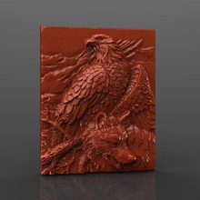 eagle wolf cnc router art 3d print model - Mito3D