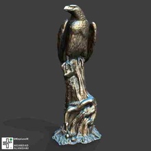 águila madera Arte animal cnc 3dprint objeto Listo fantasía 3d print model - Mito3D