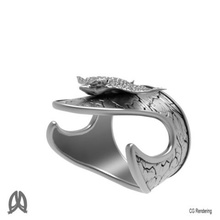 eagleray polegar anel jóias 3d jewlery 3d print model - Mito3D