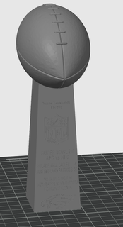 eagles super bowl trophy 3d print model - Mito3D