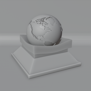 earh gravity inside map 2 stands 3d print earth world stand bust low-poly new albert einstein alber invention 3d print model - Mito3D