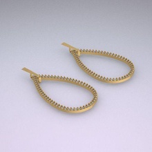 orecchini gioielleria earing collo oro progettista squillare misura arte 3d print model - Mito3D