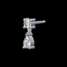 orecchini brillante Pera tagliare gioielleria diamanti gemme gioiello gioielli bo loop orecchie 3d print model - Mito3D