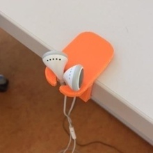 earphone table holder gadget 3d print model - Mito3D