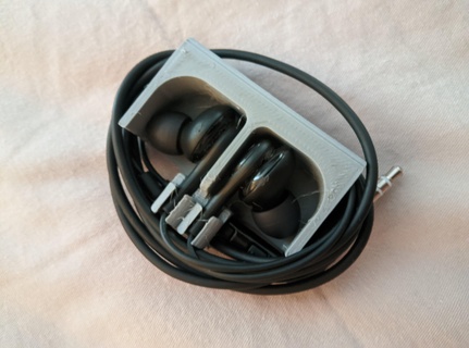 earphones holder headphone 3d print model - Mito3D