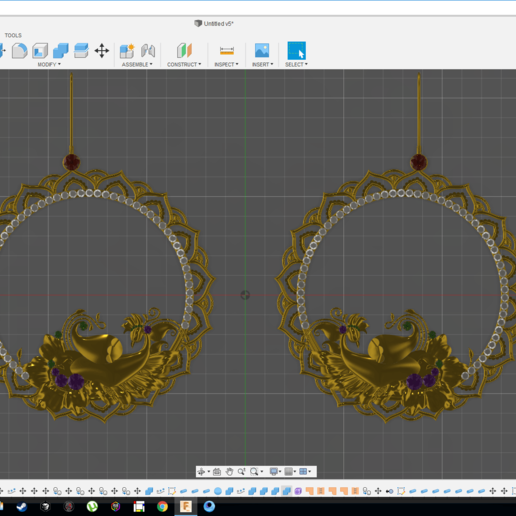earring jewelry art 3D print model - Mito3D