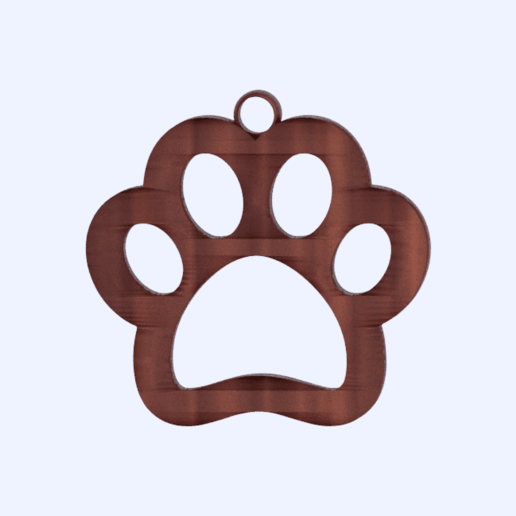 earring 'paw' earrings paw paws idealab dog puppy 3D print model - Mito3D