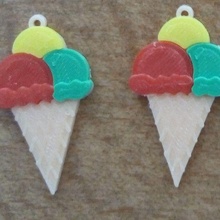 earring - ice cream fashion 3d print model - Mito3D