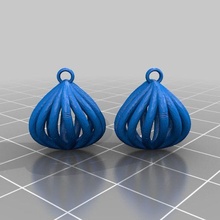 orecchino 3 gioielleria coseno onda matematica orecchini 3d print model - Mito3D