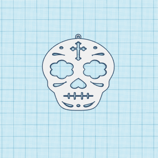 arete calavera dulce caramelo cráneo pendientes mujer ender 3 3D print model - Mito3D