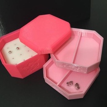 boucle d'oreille en cas stackableno de soutien la maison boîte bijoux les conteneurs 3d print model - Mito3D