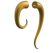 earring curved octopus leg - commercial jewelry custom ear earrings 3d print model - Mito3D