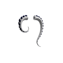 Ohrring gebogen gemustert Tintenfisch Bein kommerziell Schmuck Benutzerdefiniert Ohr Ohrringe 3d print model - Mito3D