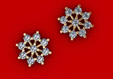 boucle d'oreille diamant trucs e1 bracelet solitaire bague bijoux saphir or personnage mariage art 3d print model - Mito3D