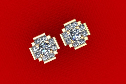 earring diamond stuff e3 bracelet solitaire ring jewelry jewels sapphire gold bangle characte r wedding art solitiary 3d print model - Mito3D