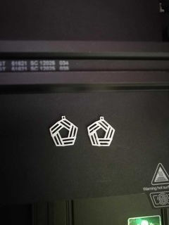 earring geometric earrings necklaces 3d print model - Mito3D