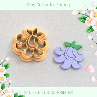 earring flower spring clay cutter tools vase 3d print model - Mito3D