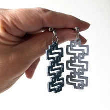 earring geometric jewelry earrings 3d print model - Mito3D