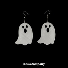 earring ghosts jewelry ghost earrings alternative spooky goth key ring alt style jewerly horror halloween 3d print model - Mito3D