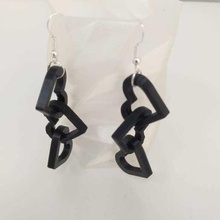 earring heart earrings jewelry jewellery pending 3d print model - Mito3D