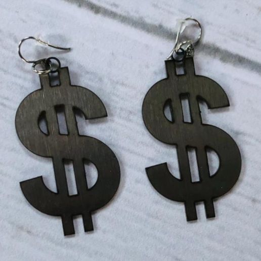 earring hoop pendant necklace dollar keychain weight anime arito i said key ring currency money jewellery fashion 3D print model - Mito3D