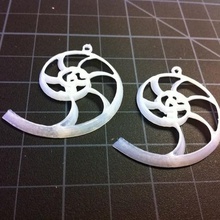 orecchino 2 nautilus sezione gioielli orecchini 3d print model - Mito3D