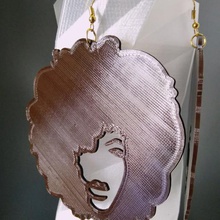 earring pendant keychain afro fashion loop ear door keys key 3d print model - Mito3D