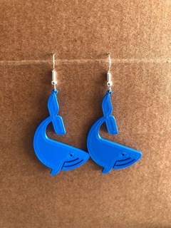 earring pendant whale ballena Jewelry earrings jewelry retro 3d print model - Mito3D