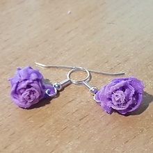 earring pending roses jewelry flowers 3d print model - Mito3D