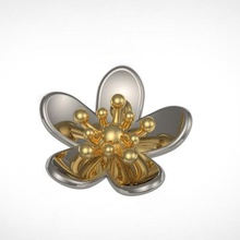 earring pingete flower jewelry 3d print model - Mito3D
