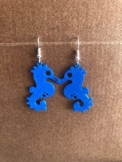 earring seahorse Jewelry earrings pendant earring seahorse jewelry retro  3d print model - Mito3D