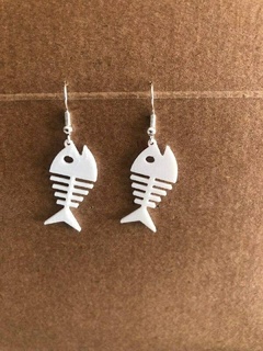 earring skull fish Jewelry earrings pendant jewelry calavera pescado pez retro 3d print model - Mito3D