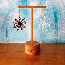 earring spider web jewelry halloween pending earrings jewel jewellery 3d print model - Mito3D