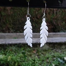 earrings jewelry feathers 3d print model - Mito3D