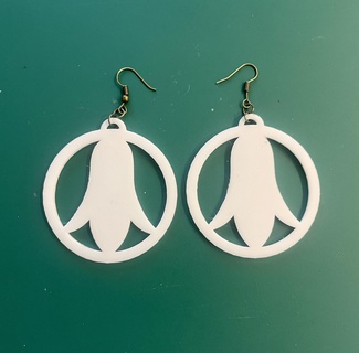 earrings jewel loop ears pendant fantasy 3d print model - Mito3D