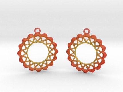 earrings Jewelry pendants math art geometry 3d print model - Mito3D