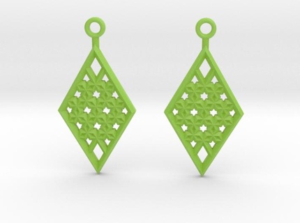 boucles d'oreilles pendentifs math art géométrie 3d print model - Mito3D