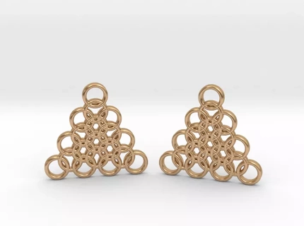 earrings pendants math art geometry 3d print model - Mito3D