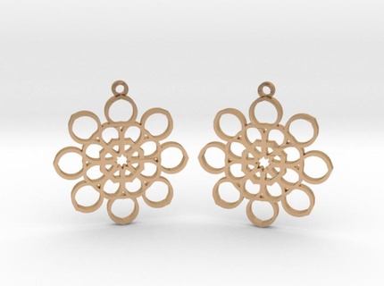 earrings pendants math art geometry 3d print model - Mito3D